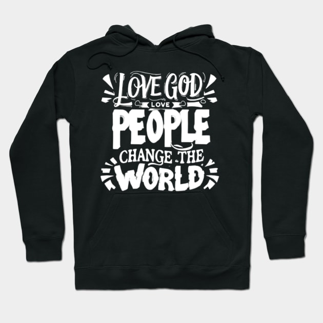 Two Greatest Commandments Bible Verse Hoodie by BubbleMench